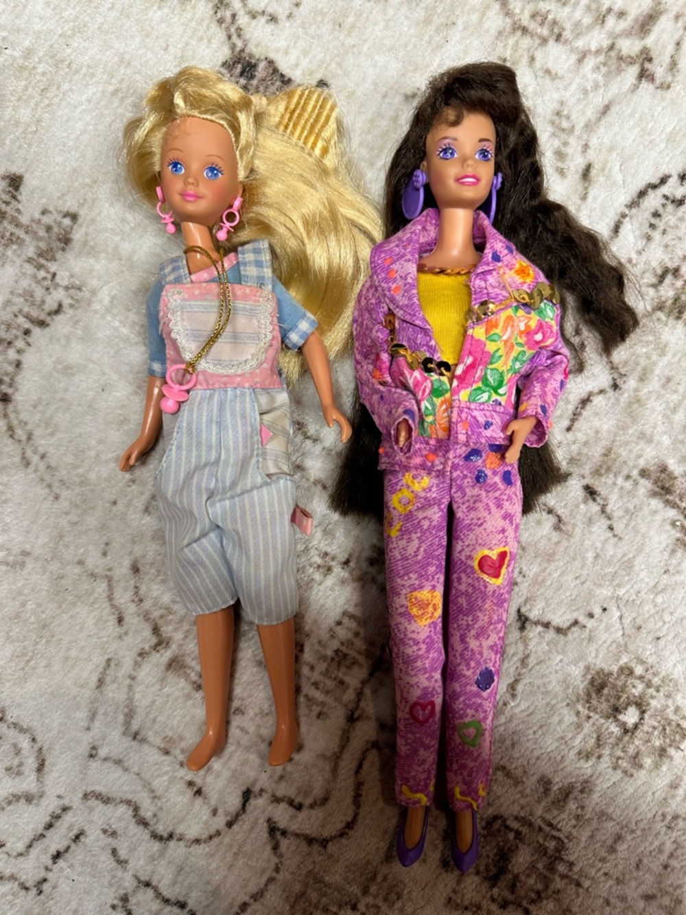Barbie Cool Crimp Skipper 1993 AND Paint 'N Dazzle Barbie Doll 1993 Teresa